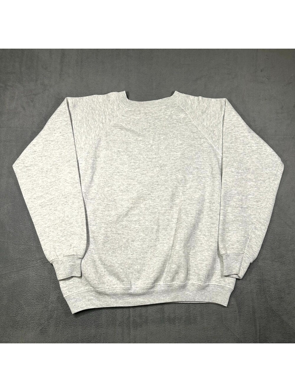 VTG 90s Hanes Sweatshirt Mens XL Heather Gray Fleece Raglan Sleeve Made in USA